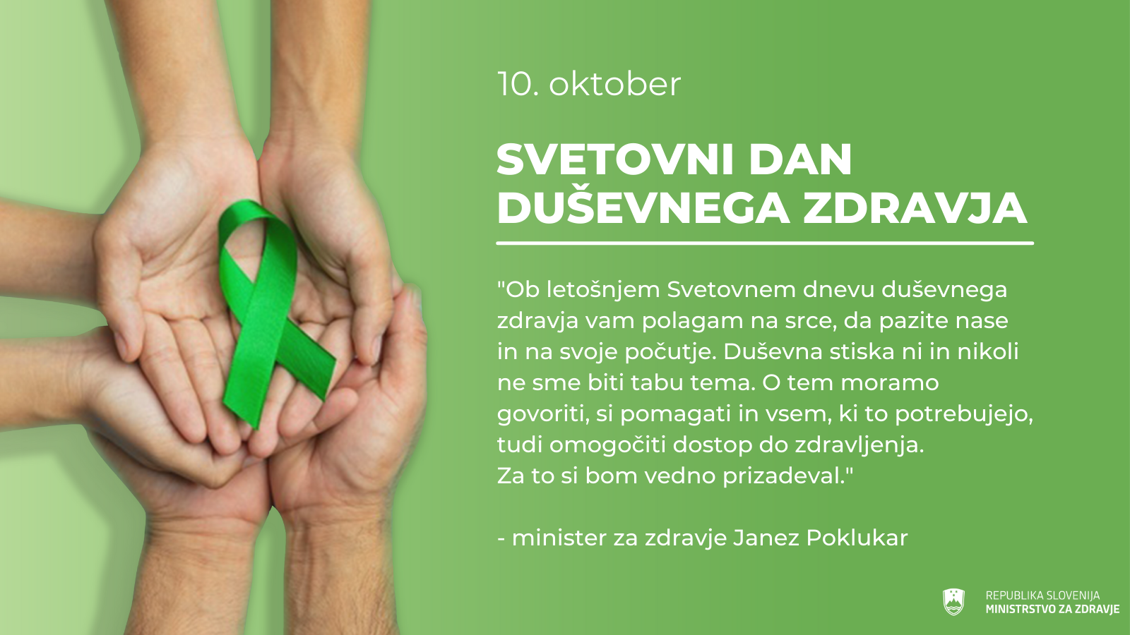 9 regijskih dogodkov ob Svetovnem dnevu duševnega zdravja