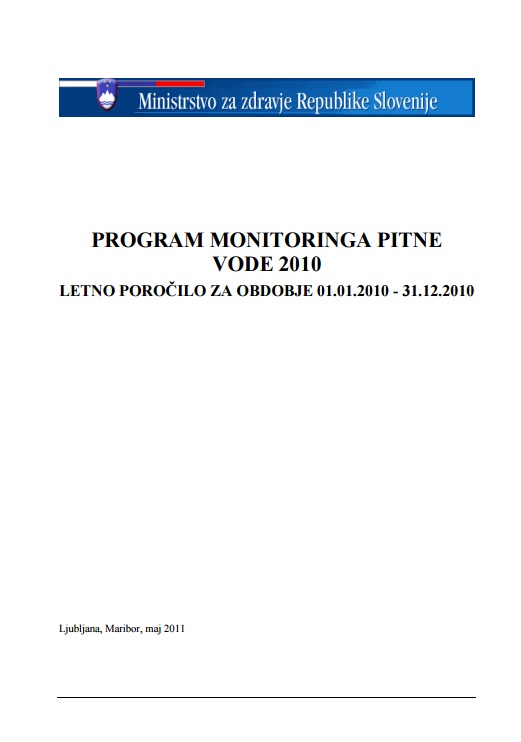 Letno poročilo o pitni vodi v Sloveniji 2010
