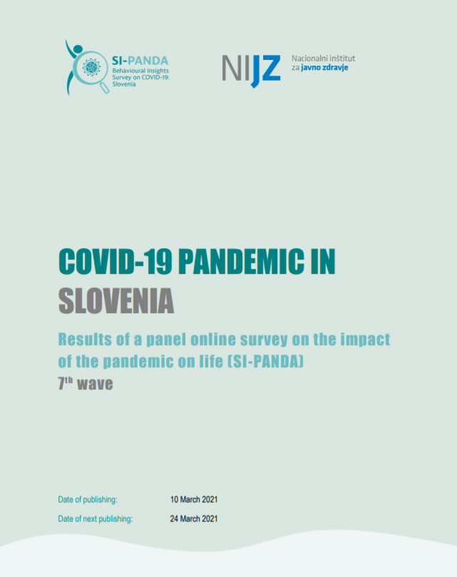 COVID-19 PANDEMIC IN SLOVENIA – Results of a panel online survey on the impact of the pandemic on life (SI-PANDA) 7th wave