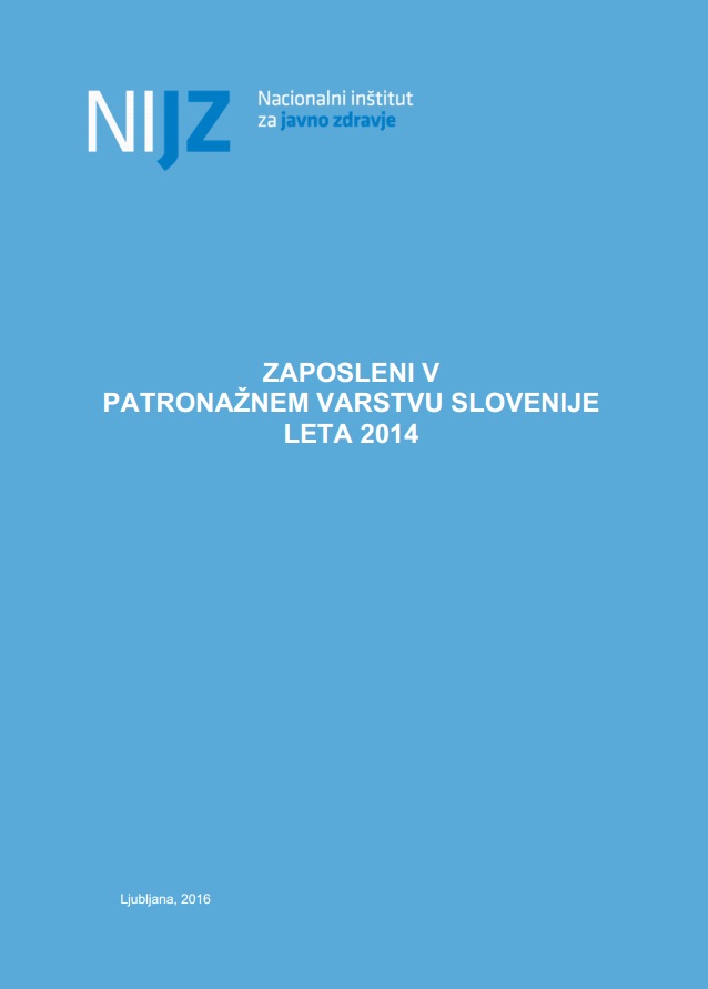 Zaposleni v patronažnem varstvu Slovenije leta 2014