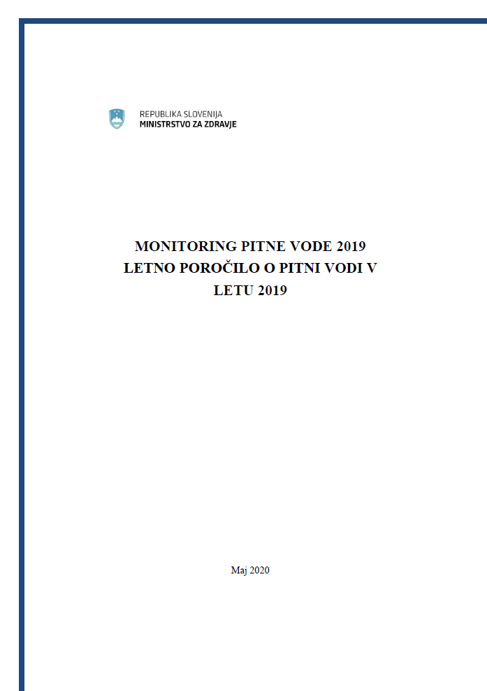 Letno poročilo o kakovosti pitne vode v Sloveniji 2019