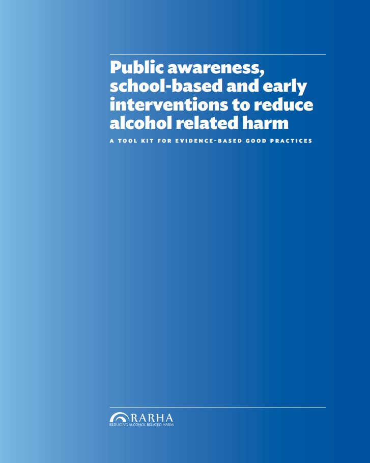 Public awareness, school-based and early interventions to reduce alcohol related harm
