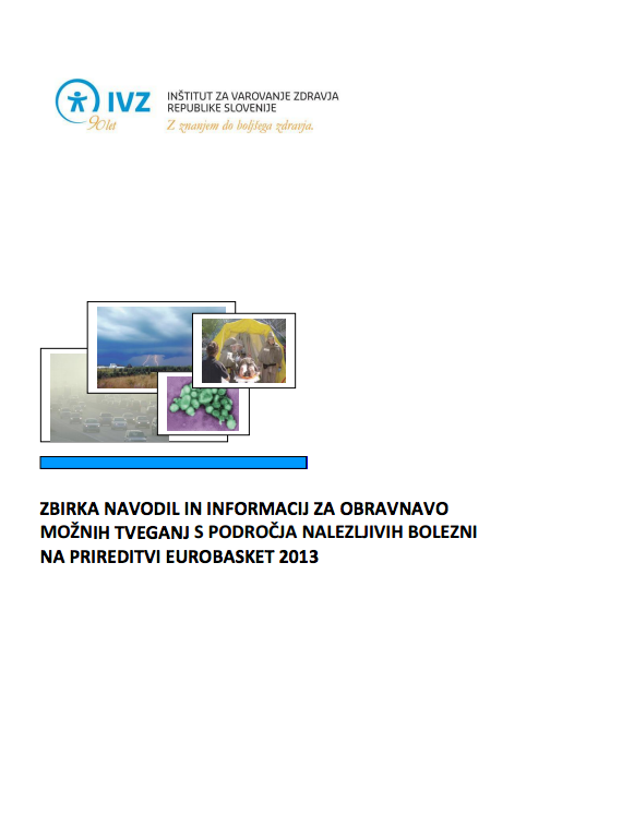 Zbirka navodil in informacij za obravnavo množičnih tveganj s področja nalezljivih bolezni na Eurobasketu 2013