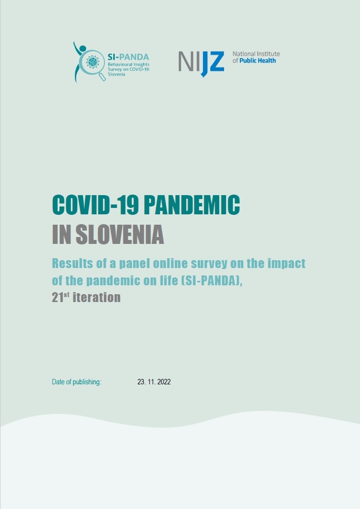 Covid-19 pandemic in Slovenia – Results of a panel online survey on the impact of the pandemic on life (SI-PANDA), 21st iteration