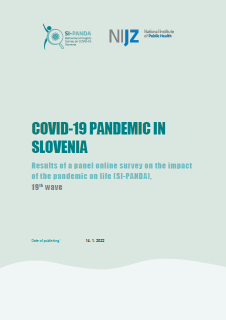 Covid-19 pandemic in Slovenia – Results of a panel online survey on the impact of the pandemic on life (SI-PANDA), 19th wave