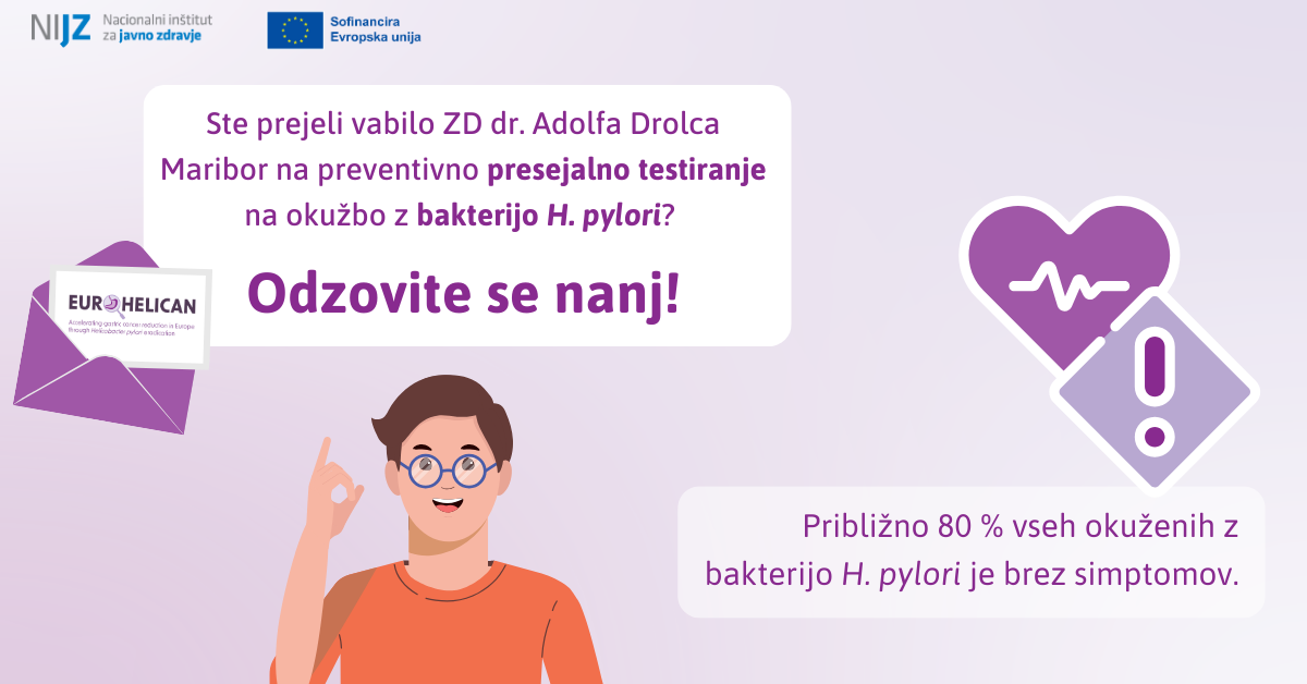 Ste dobili vabilo? Odzovite se in zmanjšajte tveganja za razvoj raka želodca