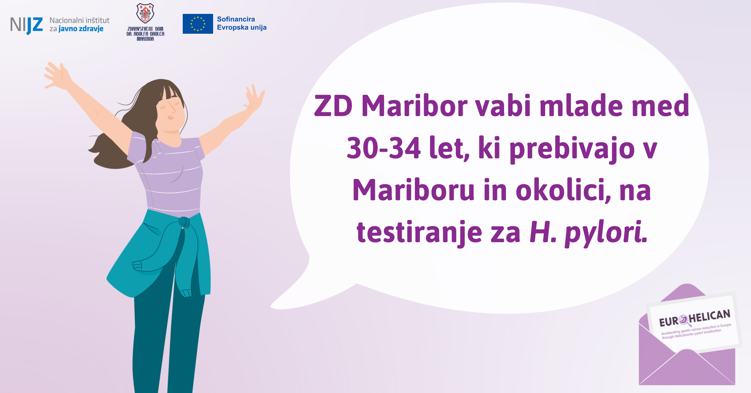 ZD Maribor vabi mlade med 30-34 let, ki prebivajo v Mariboru in okolici, na testiranje za Helicobacter pylori