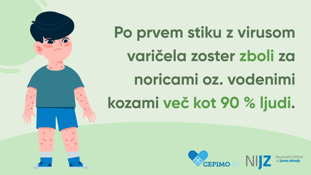 Po prvem stiku z virusom varičela zoster zboli za noricami oz. vodenimi kozami več kot 90 odstotkov ljudi.