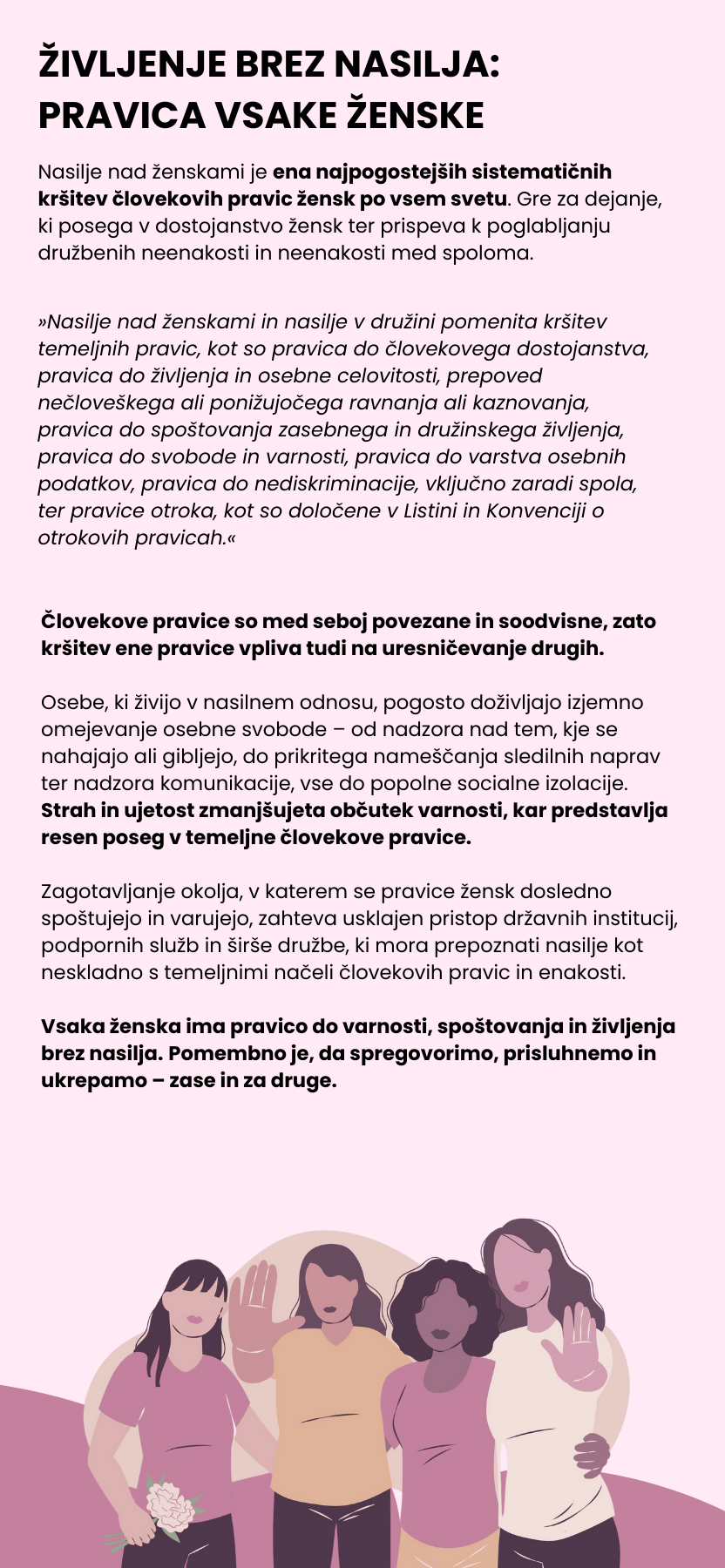 Življenje brez nasilja: pravica vsake ženske