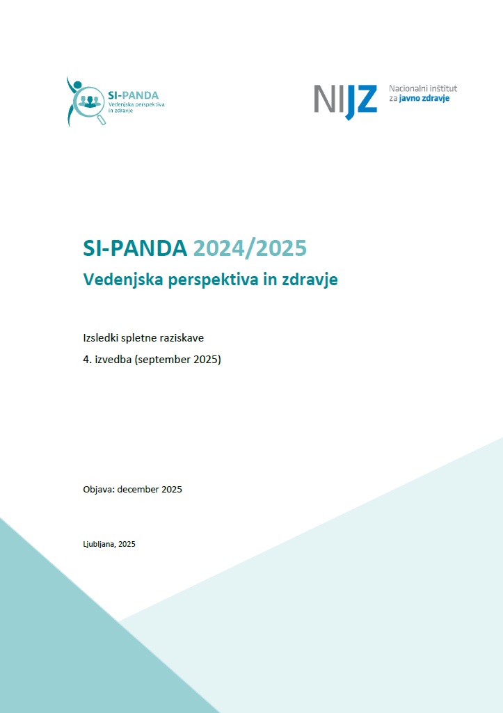 Izsledki spletne raziskave SI-PANDA 2024/2025 Vedenjska perspektiva in zdravje (4. izvedba – september 2025)