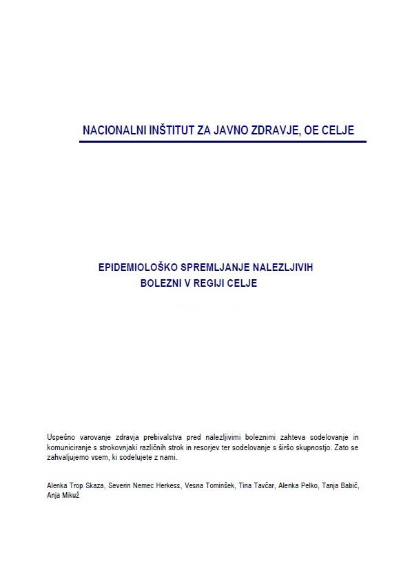 Epidemiološko spremljanje nalezljivih bolezni v regiji Celje