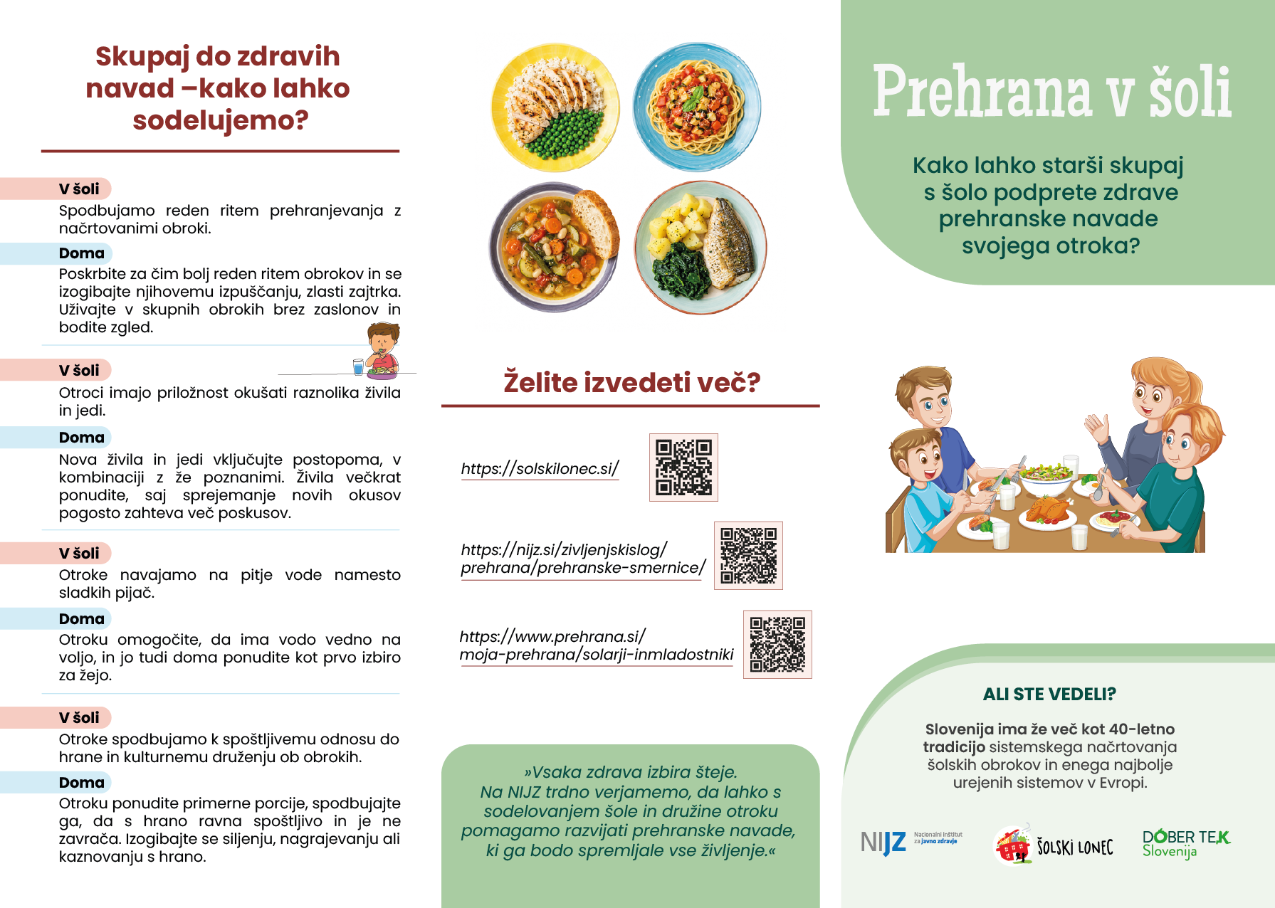 Prehrana v šoli